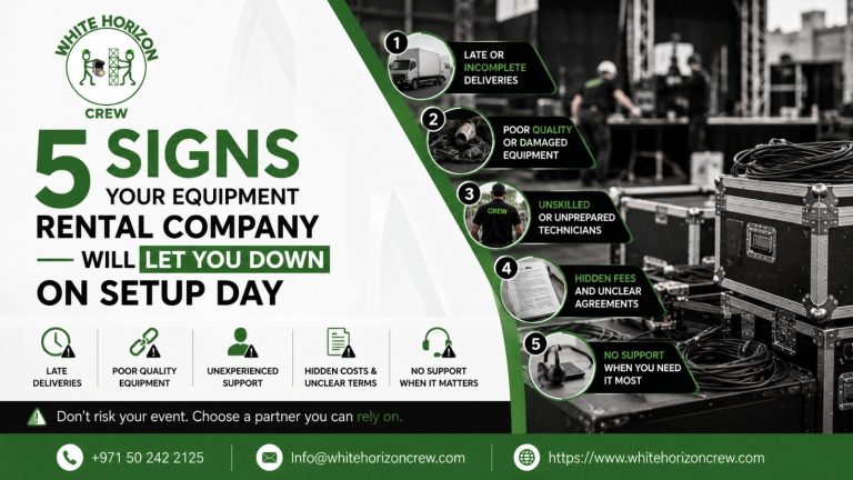 5 Signs Your Equipment Rental Company Will Let You Down on Setup Day