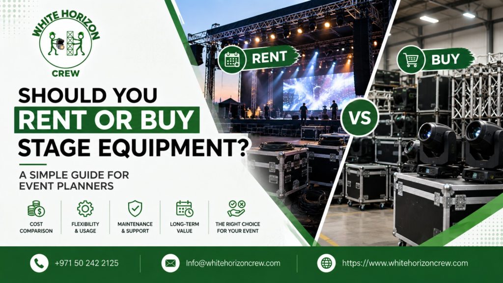 Should You Rent or Buy Stage Equipment in UAE? A Simple Guide for Event Planners